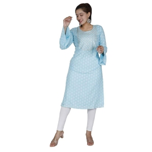 Monika Fashion Fashion Women's Rayon Straight Solid Kurti