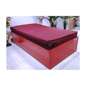 Abhikram Red Cotton Mattress Cover - Queen