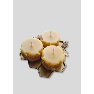 Set of 3 | Pure Beeswax Votive Candles | 1.6oz-Yellow