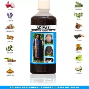 Adivasi Neelambari Herbal Hair Oil-Adivasi Neelambari Herbal Hair Oil (Pack of 8)
