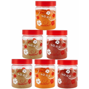 PearlPet - Red Polyproplene Food Container ( Pack of 6 ) - Red