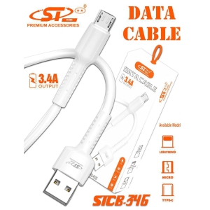 ST 10pcs Micro 3.4amp Charging data Cable STCB346