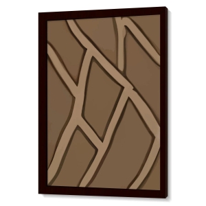 Snake Skin Patterns In Earthy Tone-Basic (9.5 X 13.5 Inches) / Frame With Glass / Dark Brown Frame