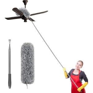 Seasons Microfiber Feather Duster Bendable & Extendable Fan Cleaning Duster with 100 inches