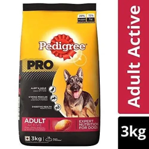 Pedigree PRO Expert Nutrition, Dry Dog Food for Active Adult Dogs (18 Months Onwards) - 3 kg Pack