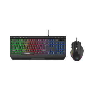 Cocount Fury Gaming Keyboard Mouse Combo, Rainbow Backlighting, 19 AntiGhosting Keys