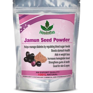 Havintha Jamun seeds powder rich source of Vit.C for diabetes stomach skin eyes health - 227 Grams