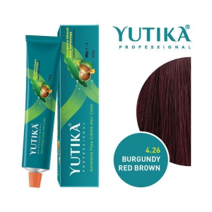 yutika Professional Creme Permanent Hair Color Red (Burgundy Red Brown 4.26) 100 g