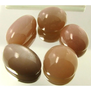 144Ct 5pc Lot Natural Pink Moonstone Oval Cabochon Gemstones Wholesale parcel