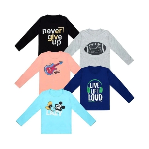 Diaz Printed Tshirt For boys And girls Combo of 5 - None