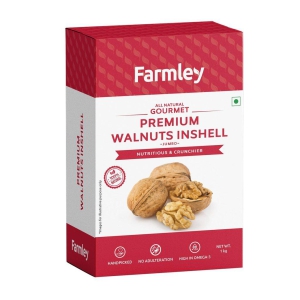 Farmley Premium California Jumbo Walnut | 1 kg | Inshell Walnut, Walnuts, Akhrot, Dry Fruits, Walnut With Shell, Natural Handpicked Akhrot Giri, Rich in Proteins & Antioxidants (Pack Of 1)