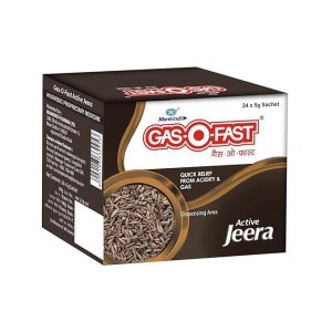 Mankind Gas-O-Fast For Relieving Acidity Active Jeera- 5 g Sachet (Pack of 24)
