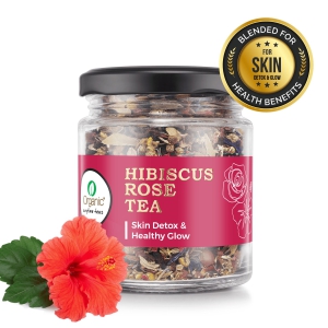 Hibiscus Rose Herbal Tea | For Skin Detox | Caffeine Free (40 Cups)-80 Cups