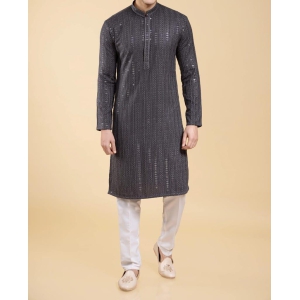 Mens Chikankari Kurta Set