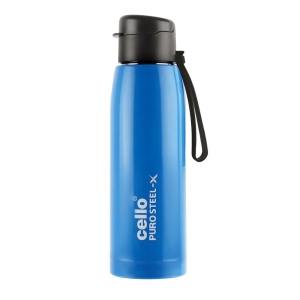 Puro Steel-X Cooper 600 Water Bottle, 630ml Blue 630ml