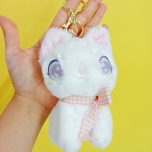 Kawaii Cat Plushie Keychain - Peach - Single Piece