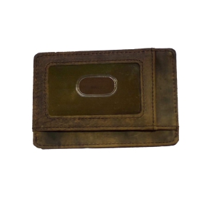 Leaderachi Genuine Vintage Hunter Leather Credit Card Wallet for Unisex..