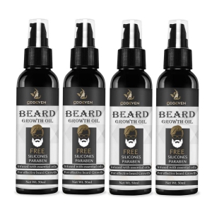 ODDEVEN Beard Growth Oil - 50ml - More Beard Growth, With Redensyl, Vitamin E, Nourishment & Strengthening, No Harmful Chemical(PACK OF 4)