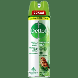 Dettol Surface Disinfectant Sanitizer Spray - Kills Germs & Bacteria, Original Pine, 225 Ml