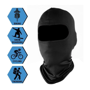 Oddish Face Mask Pro+ for Bike, Ski, Cycling, Running, Hiking - Protects from Wind, Sun, Dust - 4 Way Stretch - #1 Rated Face Protection Mask (Black), Free Size, Pack of 1, for Men and Women