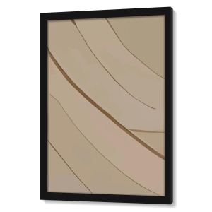 Freehand Paint Brush Lines In Earthy Tones - I-Basic (9.5 X 13.5 Inches) / Frame With Glass / Black Frame