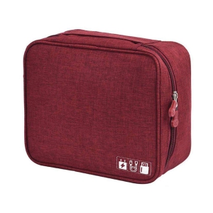 House Of Quirk Red Electronics Accessories Organizer Bag