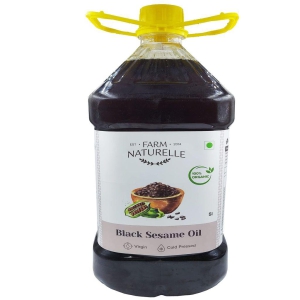 Farm Naturelle 100% Pure Organic Cold Pressed Black Sesame Seed Oil-The Finest-Oil (5ltr)