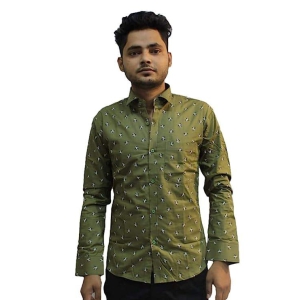 Slim Fit Shirt For Mens (Green)