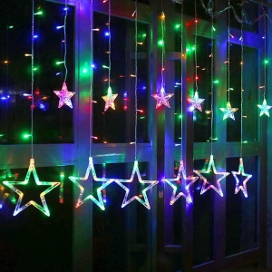 12 Star Led Curtain Light-Free Size