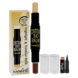 Mars Contour 3D Stick Stick Concealer Beige,Brown free kajal Pack of 2 mL