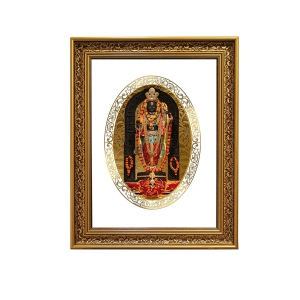 Diviniti 24K Gold Plated Ram Lalla Photo Frame For Home Decor Showpiece, Wall Hanging Decor, Puja & Special Gift (87 X 71.3 CM)