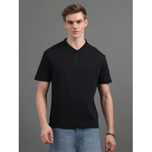 Men Regular Fit Polo T-Shirt with Zipper Black-XXL / Black