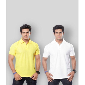 in365 - White Cotton Blend Regular Fit Men's Polo T Shirt ( Pack of 2 ) - None