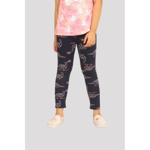 Ariel - Navy Blue Cotton Girls Leggings ( Pack of 1 ) - None