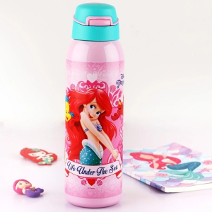 Gym-Star Toons Hot & Cold Stainless Steel Kids Water Bottle, 650ml Pink 650ml