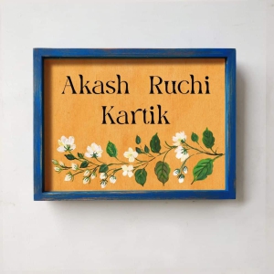 Mogra - Handpainted Customized Nameplate