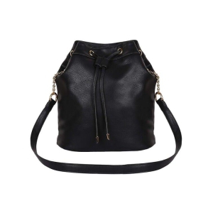 Lychee bags PU Black SLING BAG ( Black)