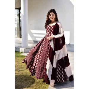 Anarkali Suit with Beautiful Malmal Duptta-L-40