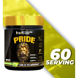 MUSCLE MAX PRIDE KING OF PRE-WORKOUT 300G , 60 SERVINGS, ( GREEN APPLE)