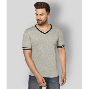 Glito - Grey Cotton Blend Regular Fit Mens T-Shirt ( Pack of 1 ) - None