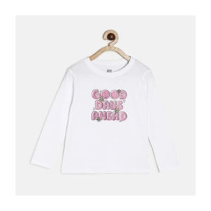 MINI KLUB - White 100% Cotton Girls T-Shirt ( Pack of 1 ) - None