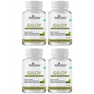 Herbs Library Giloy Immunity Booster, 60 Capsules Each (Pack of 4)