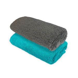 Bamboo Face Towels - Set of 2-Ocean Teal | Stone Grey