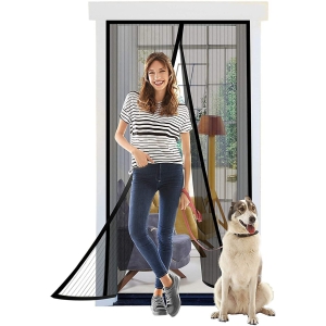 Mesh Magnetic Mosquito Screen Door Net Curtain with Magnets Reinforced Polyester