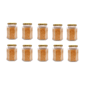 Somil - Storage Container Glass Transparent Dal Container ( Set of 10 ) - Transparent