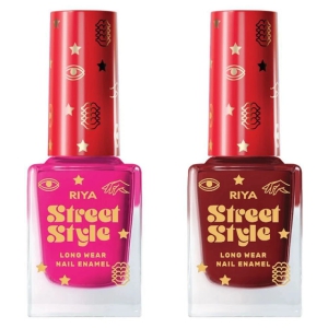 Street Style Multi Glossy Nail Polish ( Pack of 2 )