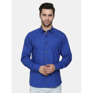 liferoads - Blue 100% Cotton Regular Fit Mens Casual Shirt ( Pack of 1 ) - None