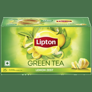 Lipton Green Tea Bags - Lemon Zest, 32.5 G (25 Bags X 1.3 G Each)