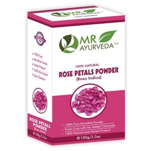 MR Ayurveda 100% Organic Rose Petals Powder for Skin Face Pack Masks 100 gm