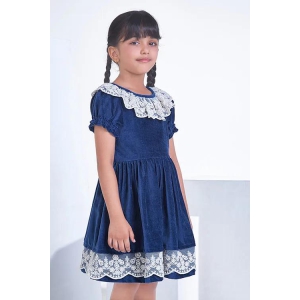 Soleilclo Royal Elegance Puff Sleeves Velvet Dress-5-6 Y